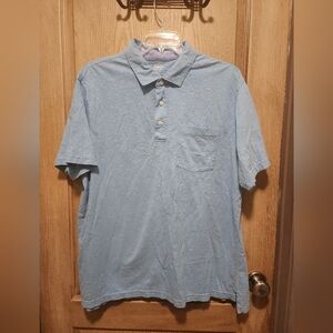 Izod Saltwater Men's Blue Short Sleeve Shirt
